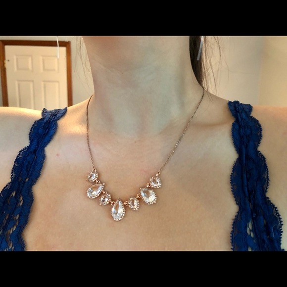 David’s Bridal Rose Gold Cubic Zirconia Necklace - Picture 3 of 3